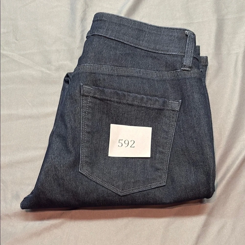 LOFT Women's Size 6 Curvy Skinny Dark Wash Mid-Rise Stretch‎ Denim Blue Jeans
